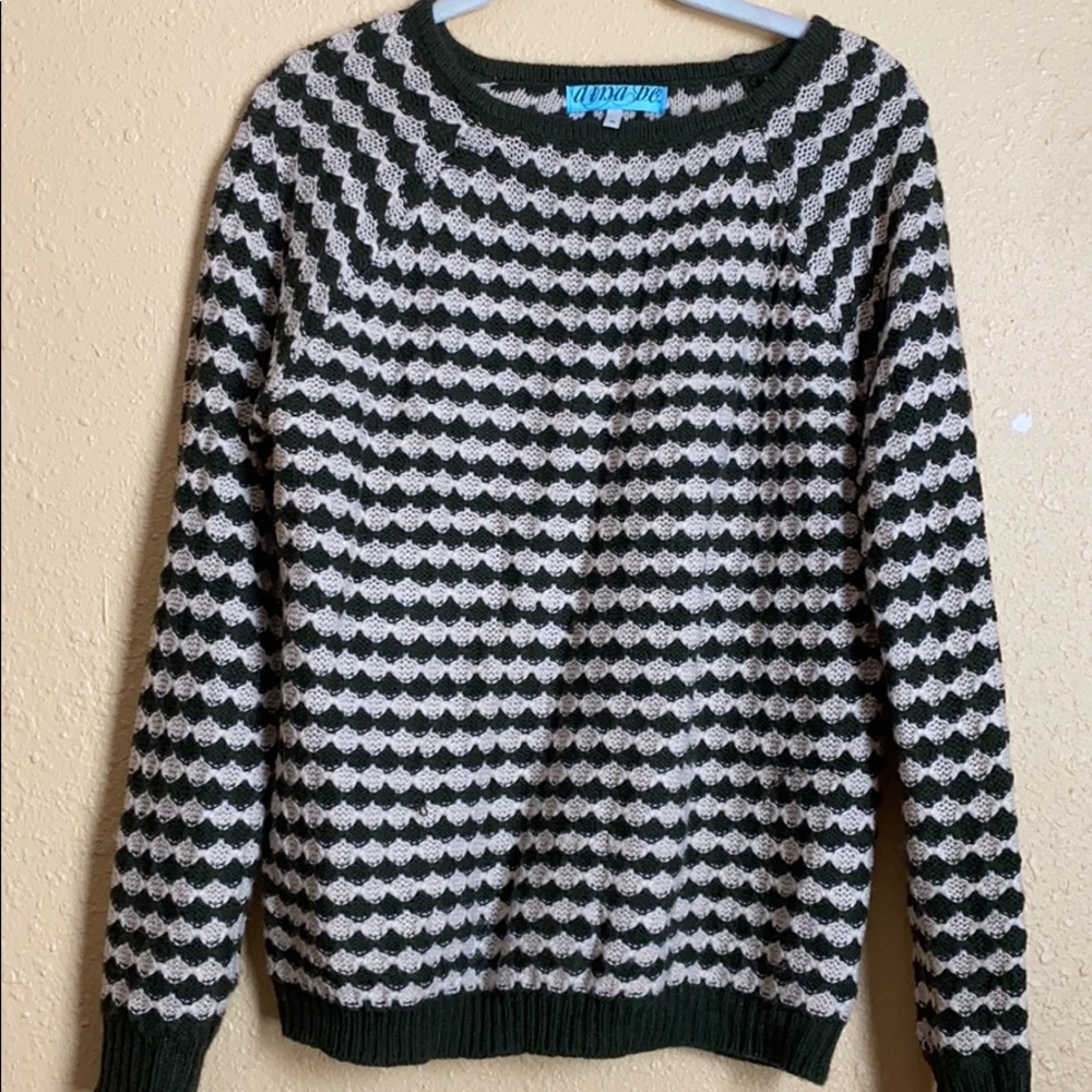 Dina be brand green printed sweater - M